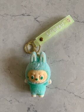 Mint Green Labubu Keychain Plush with Strap
